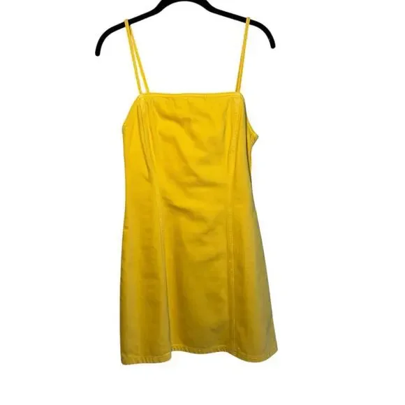 BDG retro denim yellow mini dress small - Picture 10 of 12